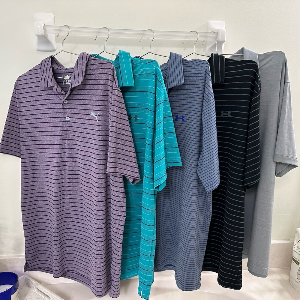 Lot of Men’s Under Armour & Puma Golf polos size XL